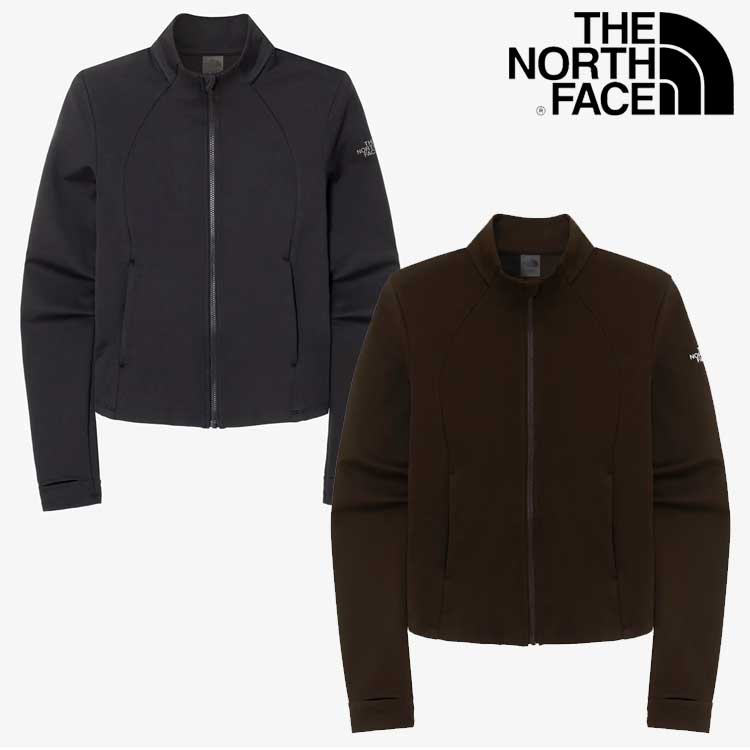 THE NORTH FACE 韓国別注 北の方人間の顔 白いこと付け紙 レディース コンフィー 形づくる ファスナー 上衣  ジャンパーウィンドブレーカー 上衣 韓国流行り物 デイリールック
