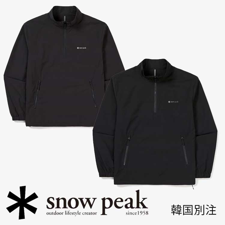 snow peak 韓国別注 スノーピーク プロ スタンドネック アノラック ウィンドブレーカー ジャケット キャンプ アウトドアウェア スノーピーク アパレル韓国ファッション スポーツウェア｜MINI MAX