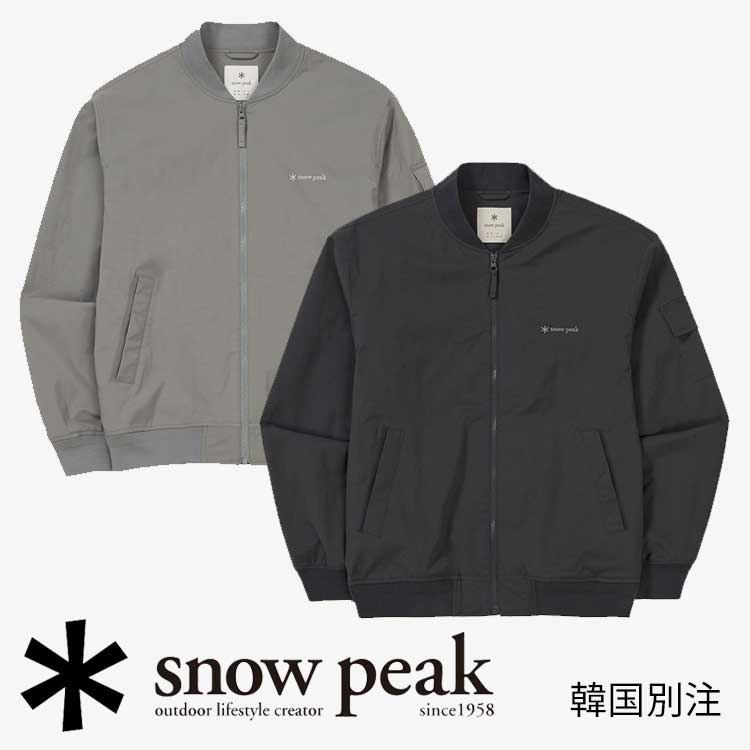 snow peak 韓国別注 スノーピーク クランド ウーブン ボンバー ジャケット キャンプ アウトド アウェア スノーピーク アパレル韓国ファッション スポーツウェア|MINI MAX