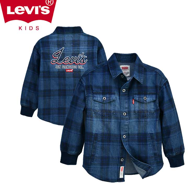 LEVI'S KIDS 韓国別注 リーバイス キッズ 直輸入 レタリング ロゴ シャツ マンツー マン Tシャツ ジュニア トトラー 韓国ファッション 子供服 冬シーズンオフ｜MINI MAX