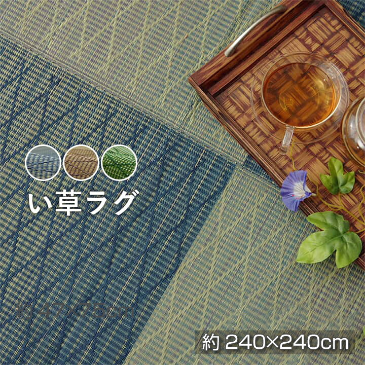 【貨物輸送無料】金剛石 い草 畳 気どらずに原材料 引っ敷き 引っ敷き 室内装飾 夏用 節電 無地 冷やりとした 金剛石柄 分かりやすい 座布団性 約240×240糎 イケヒコ