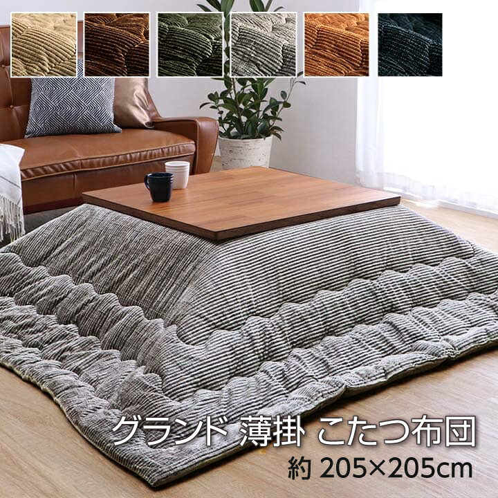 【貨物輸送無料】地べた 薄掛 こたつ布団 抗菌防臭 パウダーコンパクト 納める 分かりやすい 無地 洗い濯ぎ能力のある 洗える 約205×205糎  イケヒコ