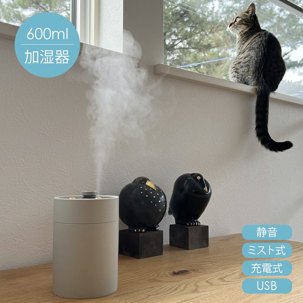 楽天市場】HUMMY 充電式ポータブルLED加湿器 超音波 加湿 家電