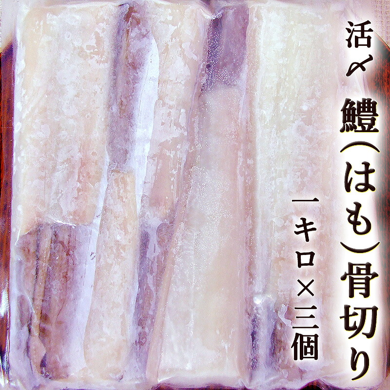 鱧 骨切り はも 約１キロ×３パックセット 送料無料 12～21枚入りサイズ フィーレ 骨切り加工済み ハモ 歯魚 無漂白 はもちり 落とし 湯引き しゃぶしゃぶ はもすき 唐揚げ 天ぷら 祭鱧 まつりはも ギフト プレゼント お中元（TKBS)