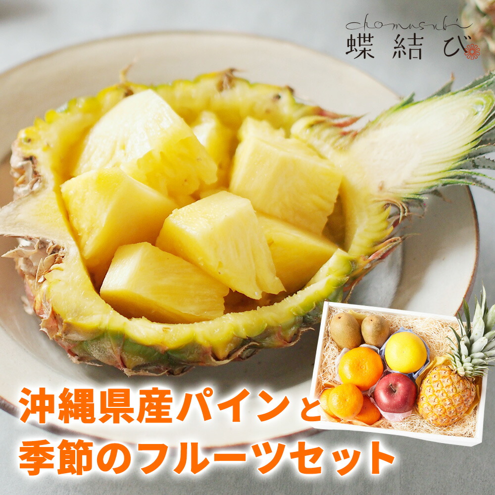 沖縄 県産 パイン と 季節 の フルーツセット フルーツギフト 果物詰め合わせギフト パイナップル スナックパイン 果物 フルーツ ギフト フルーツギフト 子供の日 母の日 お誕生日 お祝い 快気祝い 内祝 熨斗 メッセージカード付 蝶結び