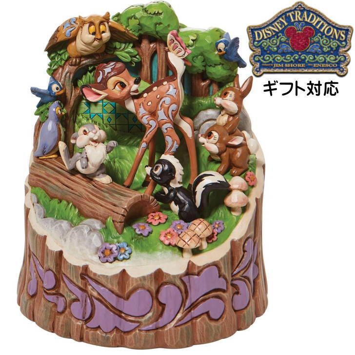 楽天市場】バンビ＆とんすけ&フラワー ディズニー グッズ 置物