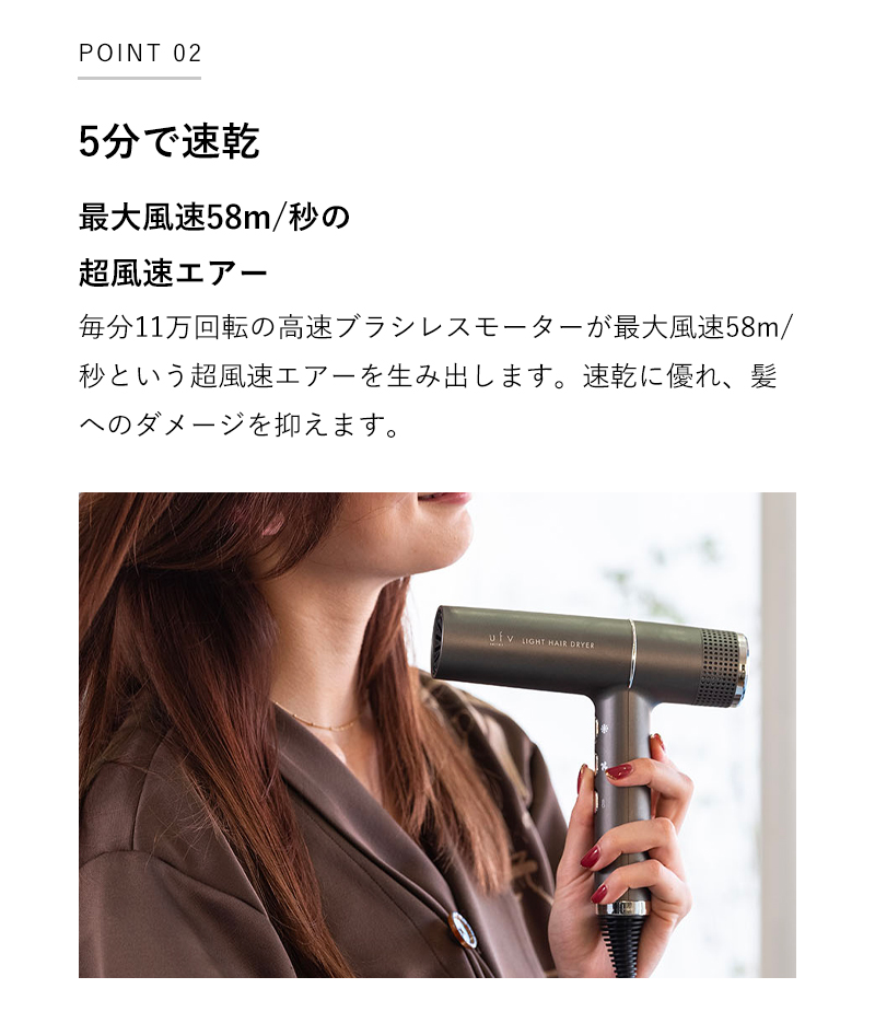 Ufv ライトヘアドライヤー Light Hair Dryer ウルトラ ファイン