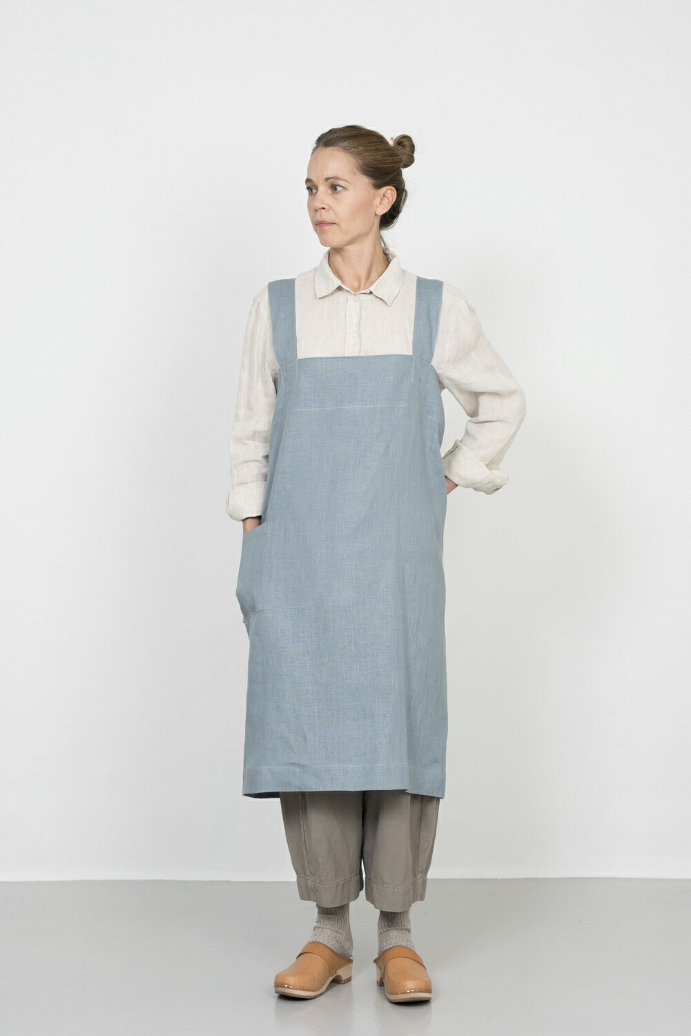 fog linen work LKA213-2425 スクエアクロスエプロン *クレール*