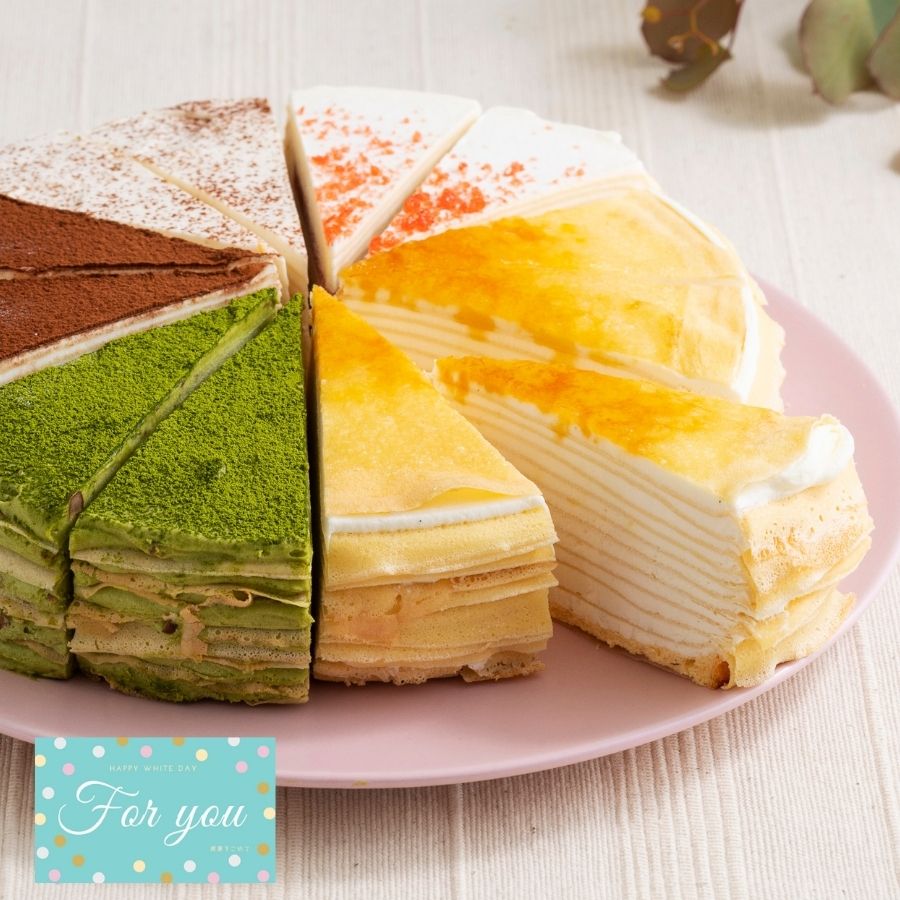 母の日 スイーツ ギフト プレゼントアイス 送料無料 チョコレート プレゼント クレープ 内祝い 誕生日ケーキ ホールケーキ カットケーキ カットミルクレープ 5種 食べ比べ 手作り もっちり食感の手作りミルクレープ 母の日 お菓子 かわいい スイーツ ギフト アイス 送料