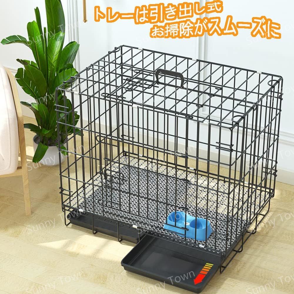 愛玩動物臥せ篭 折り畳み式 持ち御手掛け 猫臥せ篭 犬臥せ篭 小中型犬用 猫掘っ建て小屋 持っていく能力のある 御盆付き添い人 屋内用 室内用 物の具不必要 分かりやすい臥せ篭 犬掘っ建て小屋 倶楽部 (70cmx50cmx60糎)