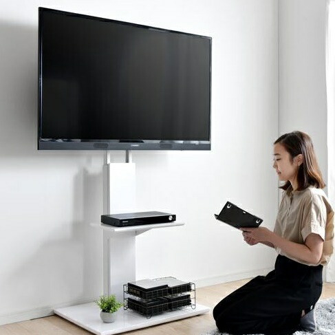 楽天市場 送料無料 ハイタイプ テレビスタンド 耐震タイプ 震度7試験クリア Or キャスター付き 最大65型対応 テレビスタンド ハイタイプ テレビ台 スリム 55インチ 壁寄せテレビ台 キャスター付きテレビ台 薄型 省スペーステレビ台 テレビラック Cho Majime