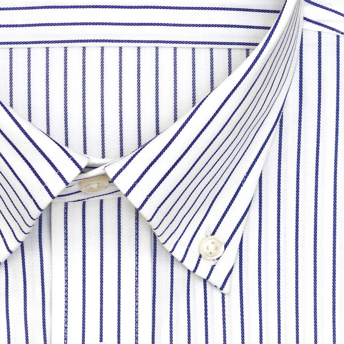 Choya Shirt Factory スリム相応う 日清紡アポロコット 長袖 Yプルオーバー メンズ 春夏秋冬 部類釣あい加工 青味ストライプ シャクヤク下降シャツ 綿布 100 ブルー Cfd141 450 de Vned Org