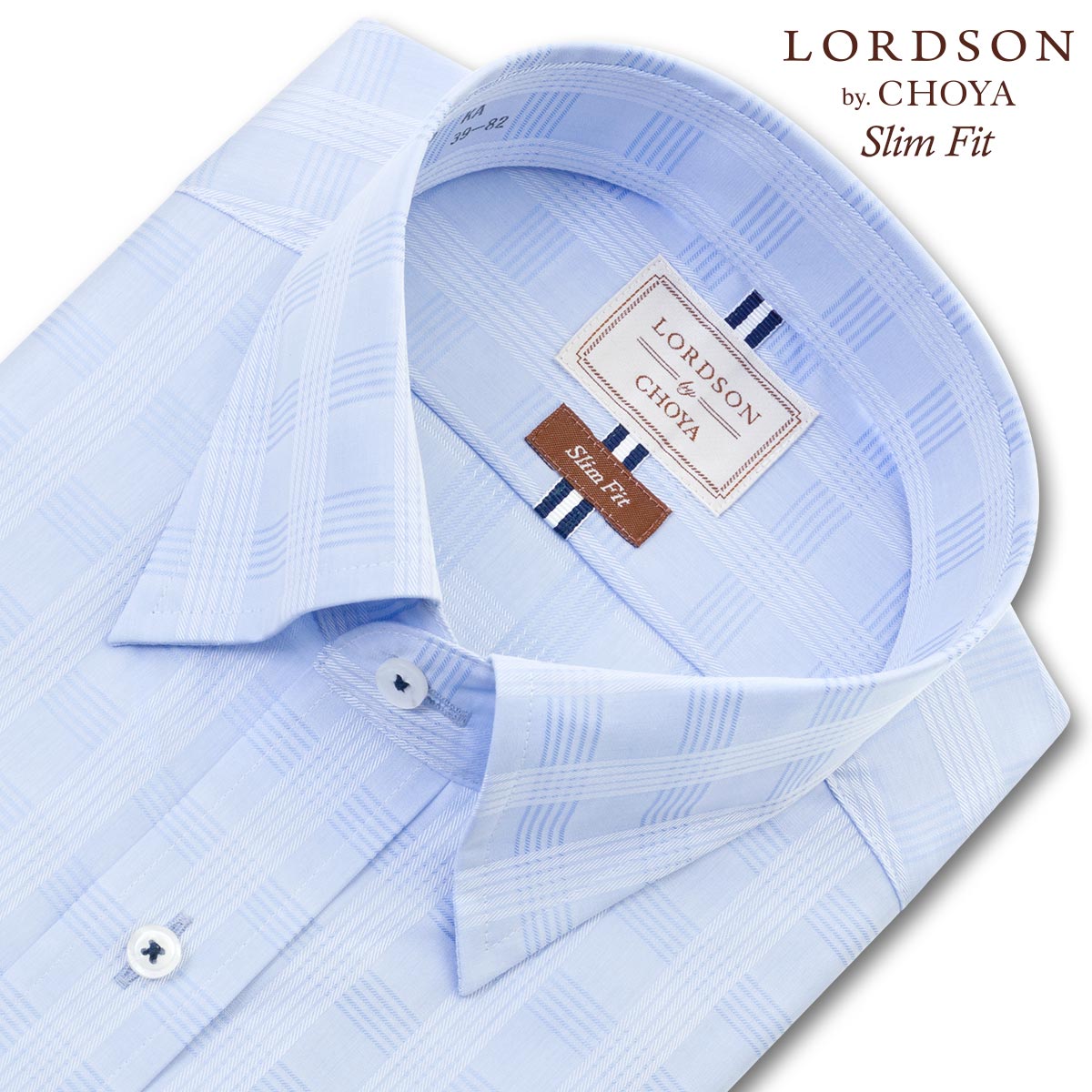 LORDSON Yシャツ 長袖 ワイシャツ メンズ 形態安定 グレーストライプ