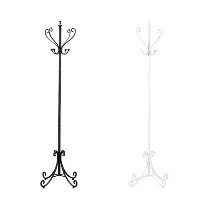 最大52 Offクーポン ワイヤーポールハンガーラック 幅54 奥54 高175ｃｍ コートハンガー パイプハンガー ブラック ホワイト 黒 白 おちゃれ スリム アンティーク風 Fucoa Cl