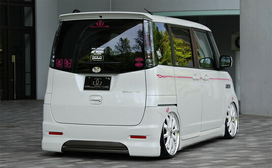 パレットSW MK21S リアハーフスポイラー 塗装済 Butterfly System/バタフライシステム グランツ