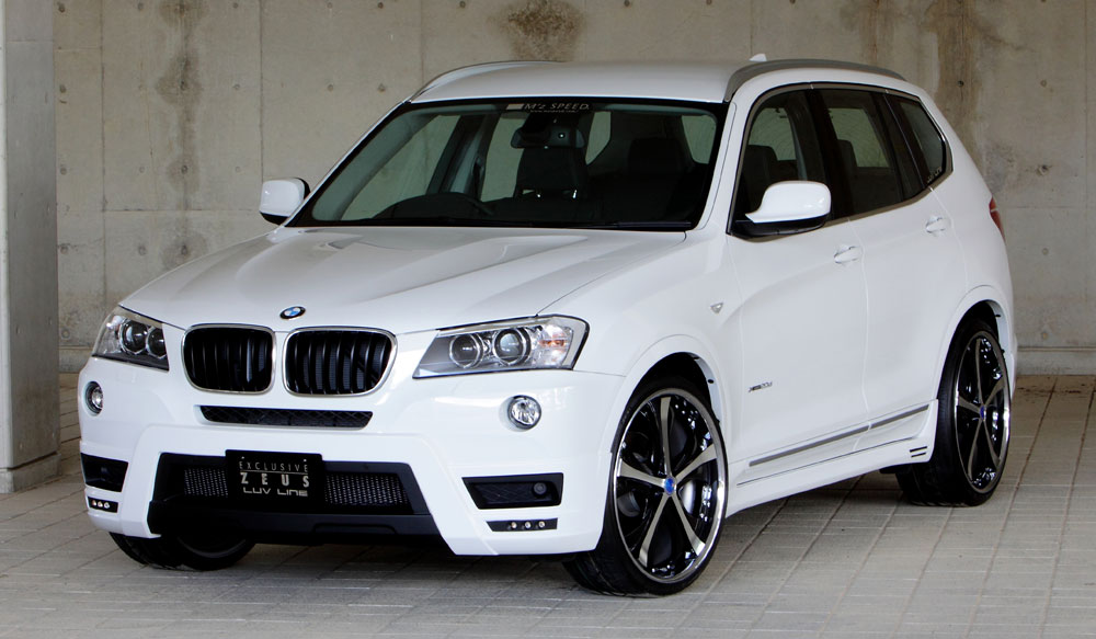BMW X3 サイドスポイラー 塗装済 ゼウス ラヴライン