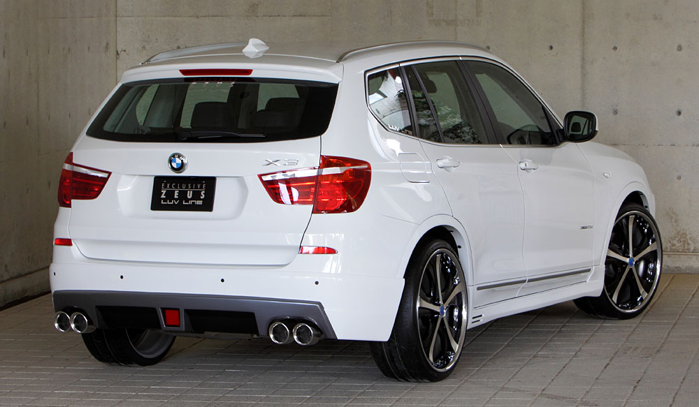 BMW X3 リアハーフスポイラー 塗装済 ゼウス ラヴライン