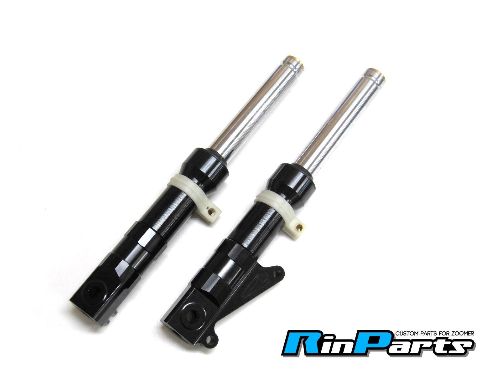 フロントフォーク ディスクブレーキKIT2用 スーパーローダウンフロントフォーク ブラック 【メーカー品番：1105506】 RinParts/リンパーツ