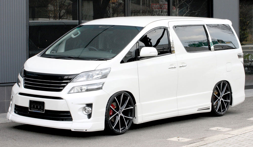 ヴェルファイア GGH・ANH・ATH Z grade/HYBRID ZR MC後 エアロ3点セット(F/S/R) マフラー4本出し用 塗装済 ゼウス GRACE LINE/グレースライン