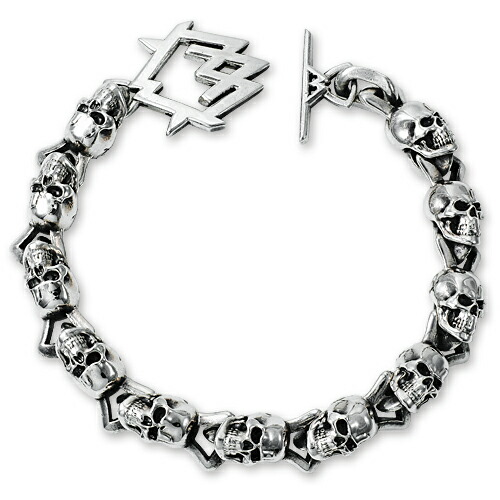 【ACE METAL WORKS　エースメタルワークス　BRACELET　ブレスレット】ミニチュアオールエースボルトスカルリンクブレスレット【送料無料】｜CHRONO店