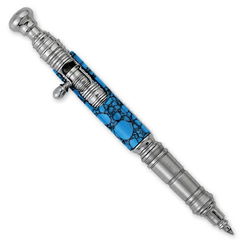 【C365 中山知恵袋 ボールペン 研ぎあげるつづき物】ボルトアクションボールペン/ハーフアクリストーンターコイズ/金属元素ポリッシュw/ゼムクリップ【貨物輸送無料】 日用品雑貨・文房具・手芸-ボールペン-筆記具