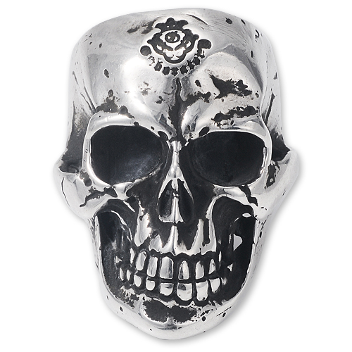 スカルデザイン スパイクリング　ガボール風　シルバー925 楽天市場】【Gaboratory ガボラトリー】Skull with spike ring