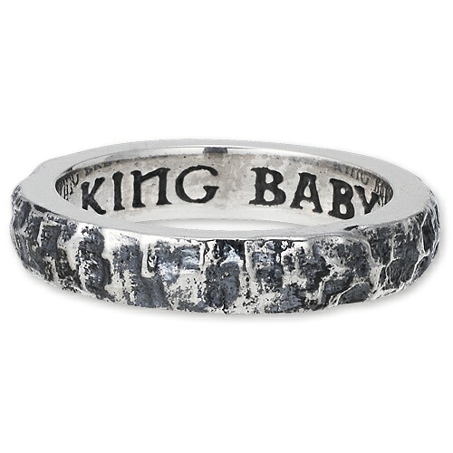 【KING BABY キングベイビー RING リング】スクエアテクスチャードスタッカブルリング【送料無料】
