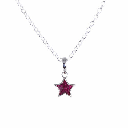 【KING LIMO　キングリモ　Charm　チャーム　ペンダント】クラシックスターチャームw/シンセティックルビー【送料無料】