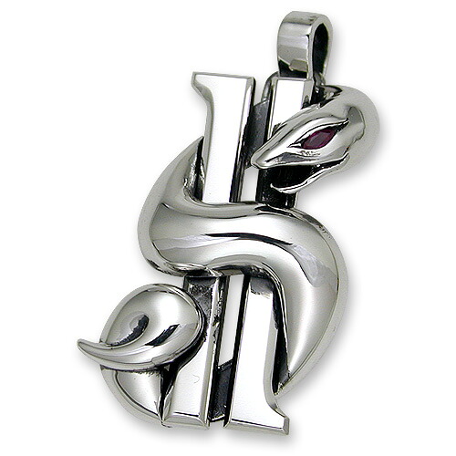 【KING LIMO キングリモ Pendant シャンデリヤ】キングスネークダラーペンダントw/ルビー【貨物輸送無料】