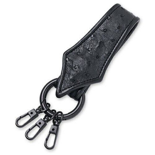 【Rizard Head リザードヘッド Key Holder キーホルダー】リザードテイルキーホルダー2A/駝鳥/黒いこと【貨物輸送無料】