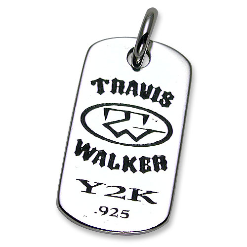 【TRAVIS WALKER DOUBLE CROSS トラヴィスワーカー ダブル差し交わす ドッグタグ】ロゴドッグタグ【貨物輸送無料】