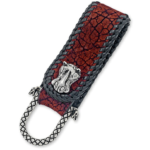 【Van Amburg Leathers　ヴァンアンバーグレザーズ　キーホルダー】キーフォブ/ヒポw/ヒポスナップ&スネークDリング【送料無料】