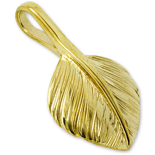 【鷲見太郎　Pendant　ペンダント】M K18イエローゴールドハートフェザーペンダント02【送料無料】