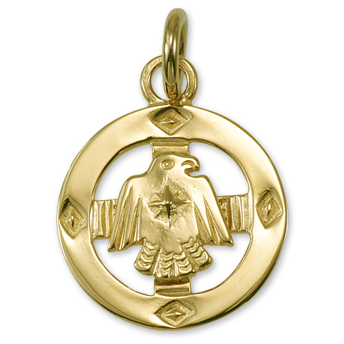 【鷲見太郎　Pendant　ペンダント】K18イエローゴールドメディシンホイールペンダントw/K18サンダーバード【送料無料】 139,700円