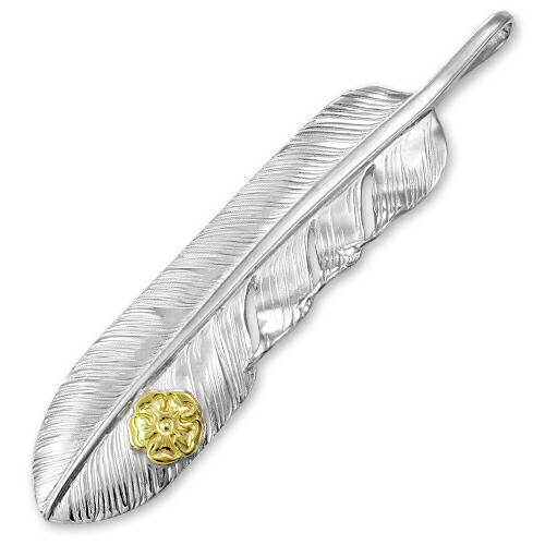【鷲見太郎 Pendant シャンデリヤ】年寄りのL羽毛シャンデリヤ01 w/S K18フラワーメタルトップ【貨物輸送無料】 ペンダントトップ-ジュエリー・アクセサリー-メンズジュエリー・アクセサリー