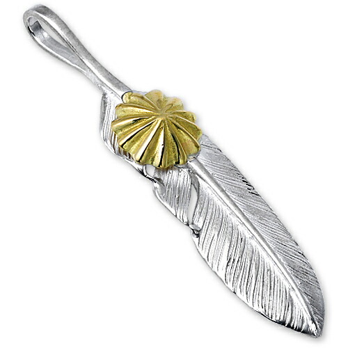【鷲見太郎 Pendant ペンダント】Sフェザーペンダント02 w/K18コンチョ【送料無料】