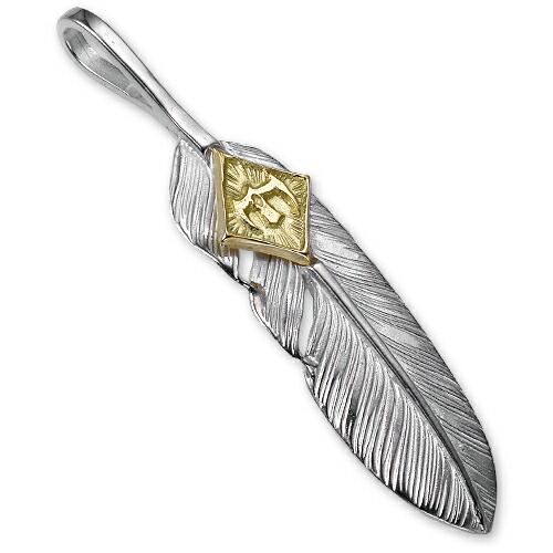 【鷲見太郎 Pendant ペンダント】Sフェザーペンダント02 w/M K18イーグルメタル【送料無料】|CHRONO店