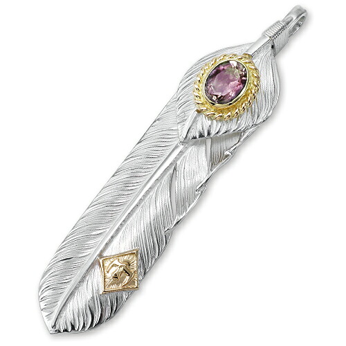 【鷲見太郎 Pendant シャンデリヤ】L飛翔鳥毛\u0026ハートフェザーペンダント01 w/6×8アメトリンK18優勝杯＆K18鷲金属元素【貨物輸送無料】