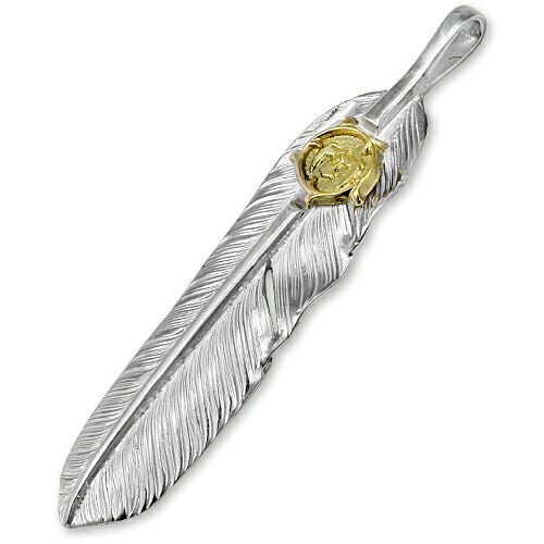 【鷲見太郎　Pendant　ペンダント】Sフライトフェザーペンダント01 w/K18アラベスクイーグルメタル【送料無料】