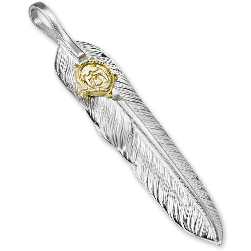 【鷲見太郎 Pendant ペンダント】Sフライトフェザーペンダント02 w/K18アラベスクイーグルメタル【送料無料】|CHRONO店