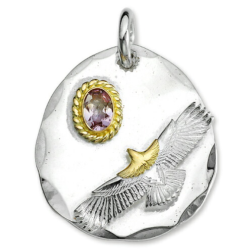 【鷲見太郎　Pendant　ペンダント】Mメタルペンダントw/eg-05イーグル＆アメトリンK18カップ【送料無料】