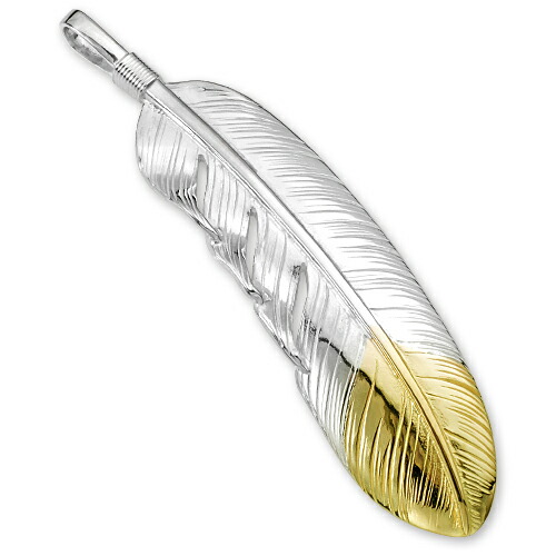 【鷲見太郎　Pendant　ペンダント】LフェザーK18イエローゴールドトップペンダント/銀巻02【送料無料】｜CHRONO店 199,650円