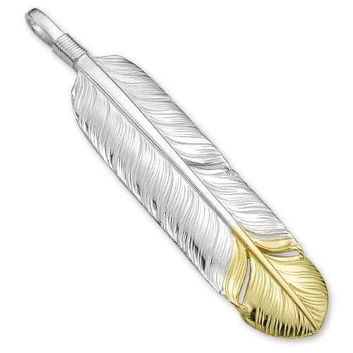 【鷲見太郎 Pendant シャンデリヤ】M羽毛K18イエローゴールドトップペンダント/銀巻02【貨物輸送無料】