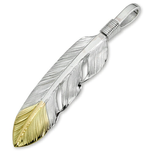 【鷲見太郎 Pendant シャンデリヤ】S羽毛K18イエローゴールドトップペンダント/銀巻01【貨物輸送無料】