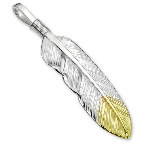 【鷲見太郎 Pendant シャンデリヤ】S羽毛K18イエローゴールドトップペンダント/銀巻02【貨物輸送無料】