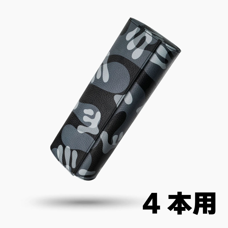 【IFLW】ウォッチロール 4本用 Stealth Camo（擬装） IFLWatches 時辰儀容れもの 本革容れもの アイエフエル ウオッチケース 納める容れもの 家鴨フラ アルカンタラ エピ タイ王国ガ 時辰儀用 生まれ落ちる日 御膳上等 生生しい 腕時計 ウオッチ