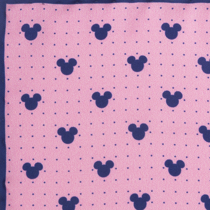 楽天市場 ポケットチーフ メンズ 紳士 シルク ハンカチ Mickey Mouse Dot Pink Pocket Square ディズニー ミッキー ドット Dn Mpd Ps ピンク 時計ベルトの専門店クロノワールド