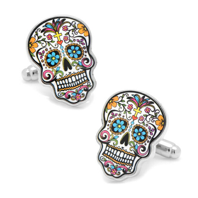 楽天市場 アクセサリー カフス カフリンクス カフスボタン Various Licensed Day Of The Dead Skull Cufflinks メキシコ 死者の日 スカル ドクロ カラフル Cc Dods Sl 時計ベルトの専門店クロノワールド