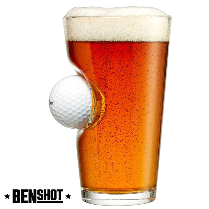 楽天市場 Benshot ゴルフボール Golf Ball ビールグラス Beer Glass ビアグラス 16oz 454ml パイントグラス 米国製 ハンドメイド 宅飲み 時計ベルトの専門店クロノワールド