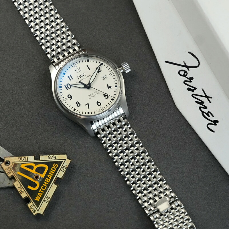 【交換工具つき】腕時計 ベルト バンド ウォッチ メッシュ ブレスレット Forstner 【11連】Beads of Rice IWC フォースナー ステンレス メッシュベルト ビーズオブライス|クロノワールド